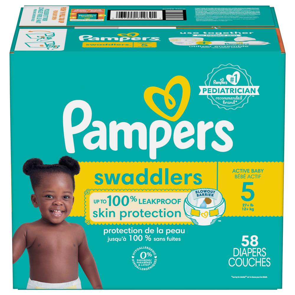 Pampers Swaddlers Super pack Diapers (58 ct)