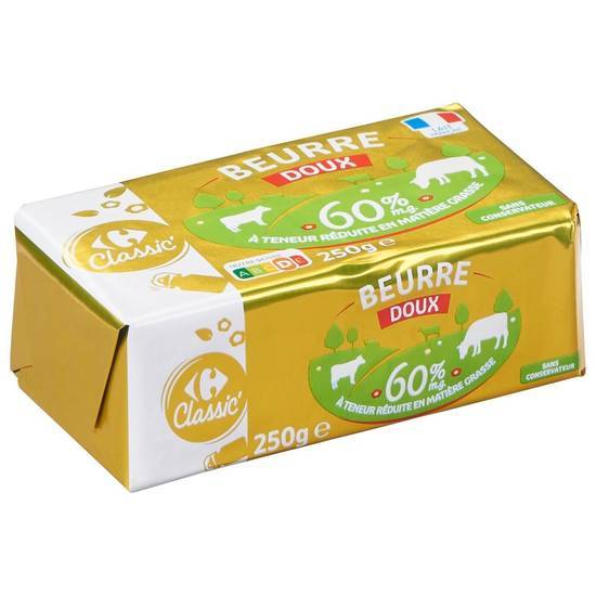 Carrefour Classic' - Beurre doux 60% mg