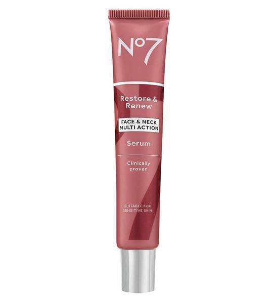 No7 Restore & Renew Face & Neck MULTI ACTION Serum 50ml