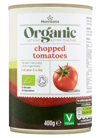 Morrisons Organic Chopped Tomatoes (400g)