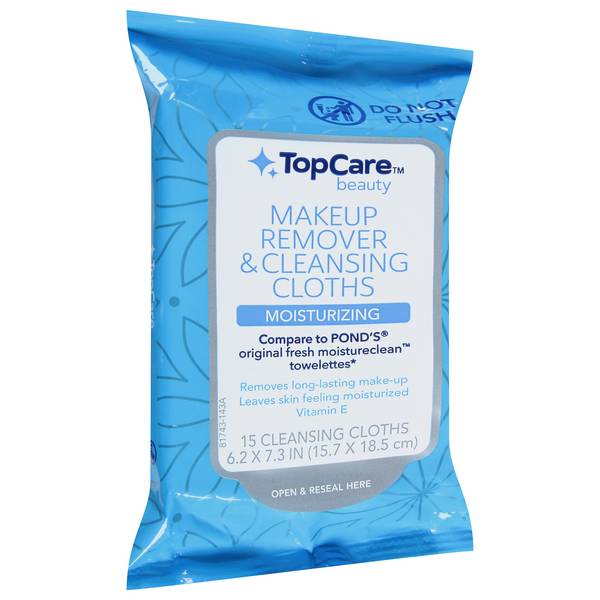 TopCare Makeup Remover & Cleansing Cloths, Moisturizing