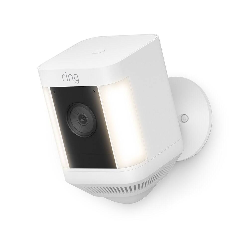 Ring Spotlight Cam Plus, Battery-operated - Smart Security Video Camera with 2 Motion-Activated LED Spotlights, 2-Way Talk, Color Night Vision, White | B09JZ5BG26