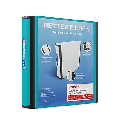 Staples D 3-ring Better Binder (light blue)