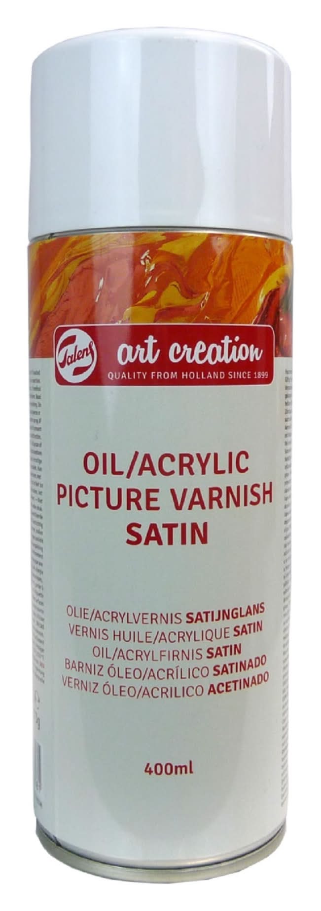 Verniz Acetinado Spray 200ml para Óleo e Acrílico Talens