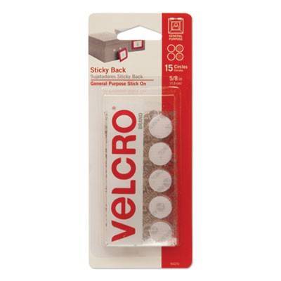 Velcro Sticky-Back Fasteners Removable Adhesive White 0.63'' (1 oz)