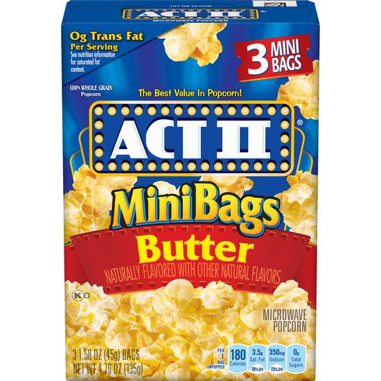 ACT II Microwavable Popcorn Butter (3 ct)