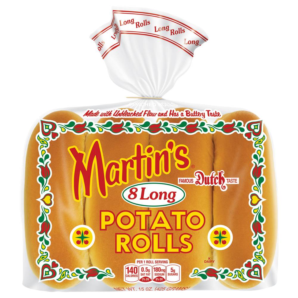 Martin's Long Potato Rolls (15 oz, 8 ct)