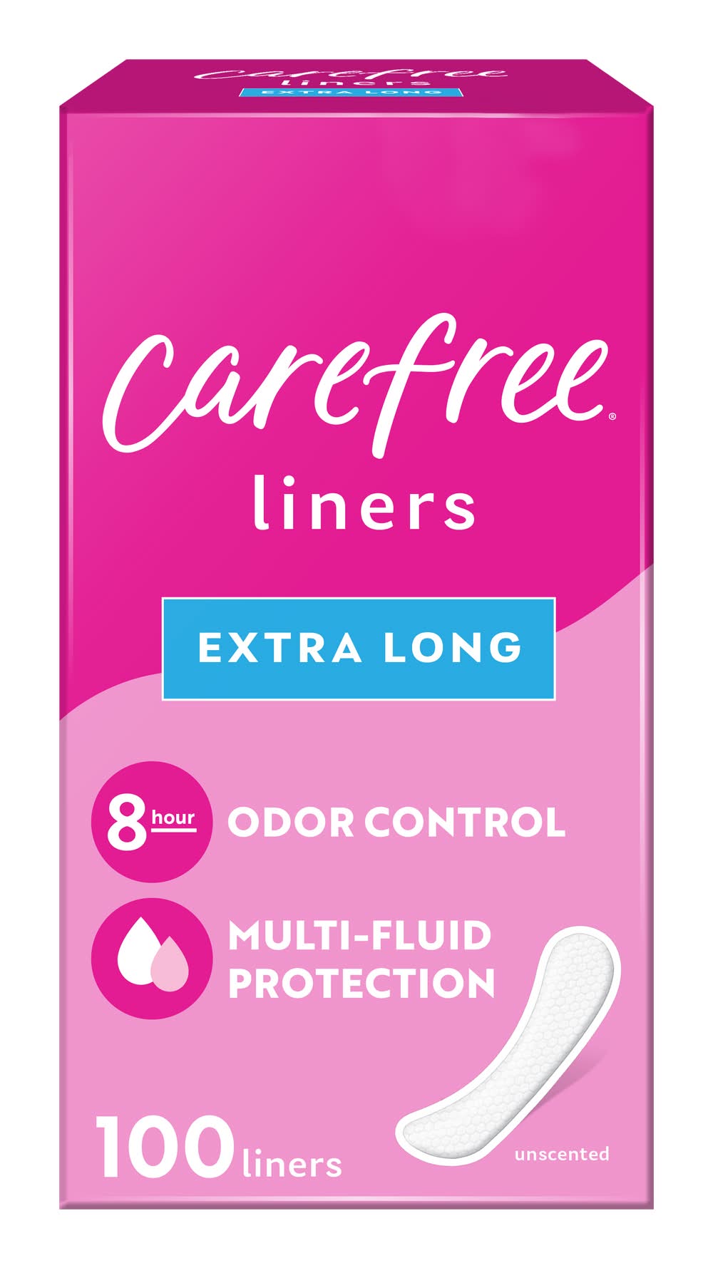 Carefree Acti-Fresh Extra Long Unscented Daily Liners (331 g)