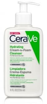 Limpiadora crema-espuma hidratante CeraVe 236 ml.