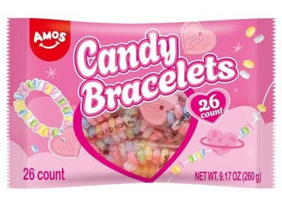 AMOS Valentine's Candy Bracelets (9.17 oz, 26 ct)