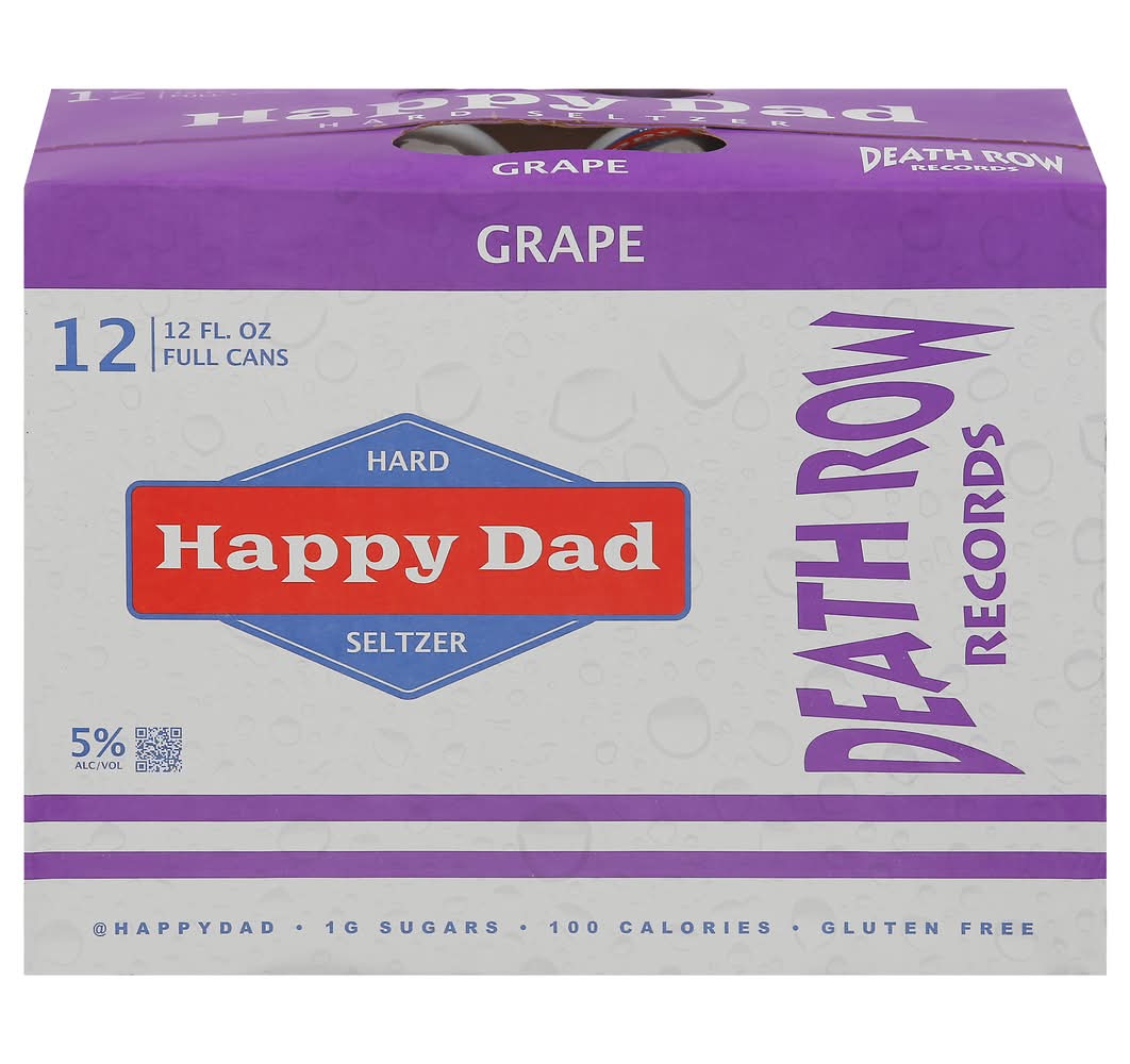Happy Dad Death Row Records Hard Seltzers, Grape (12 x 12 fl oz)