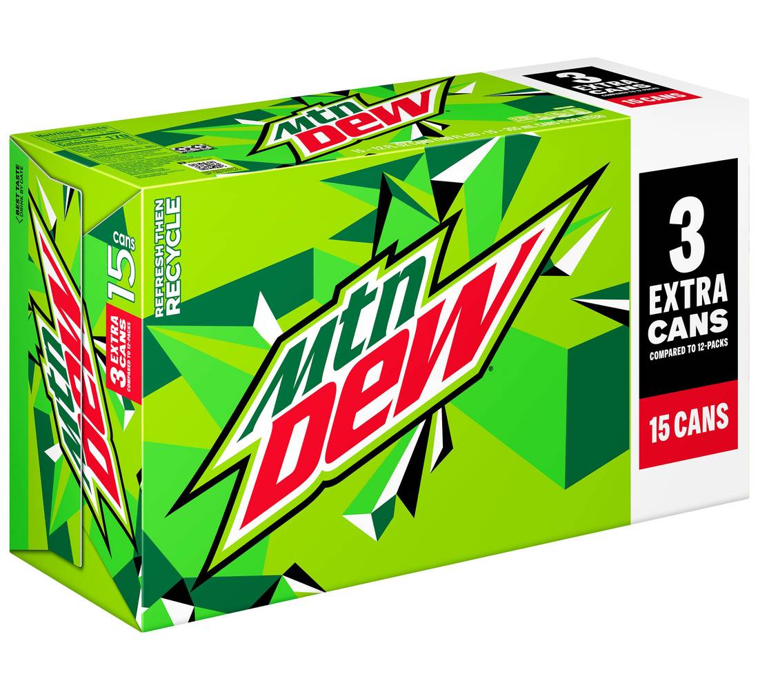 Mtn Dew Soda, Citrus (15 x 12 fl oz)