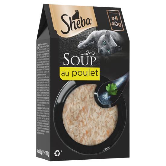Sheba - Soupe sachets fraîcheur aux filets de poulet pour chat (4 pièces)