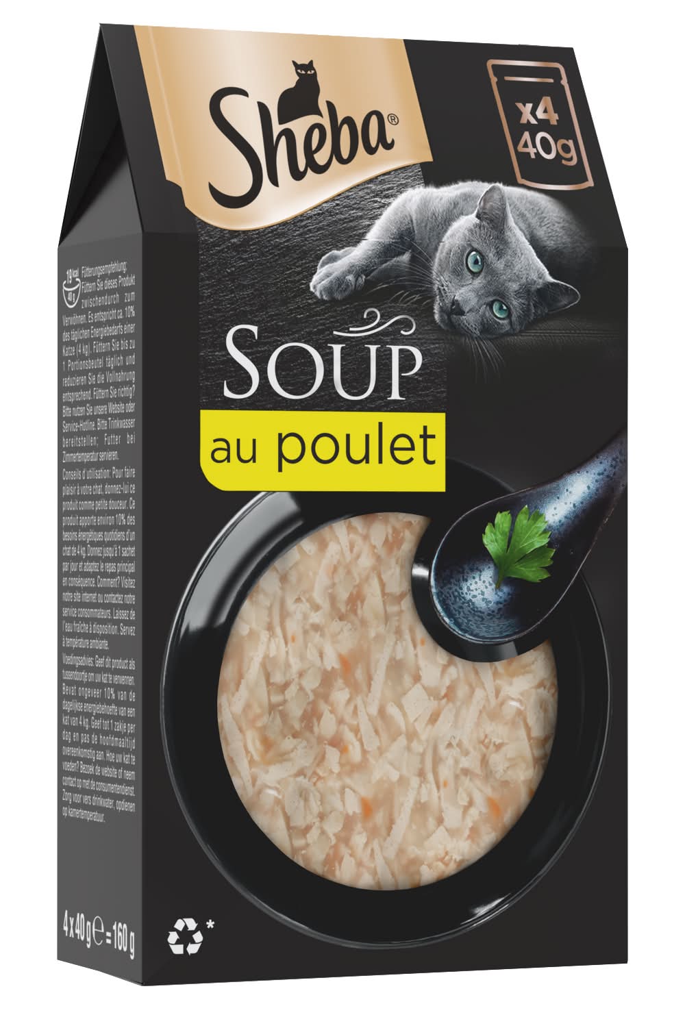 Sheba - Soupe sachets fraîcheur aux filets de poulet pour chat (160g)