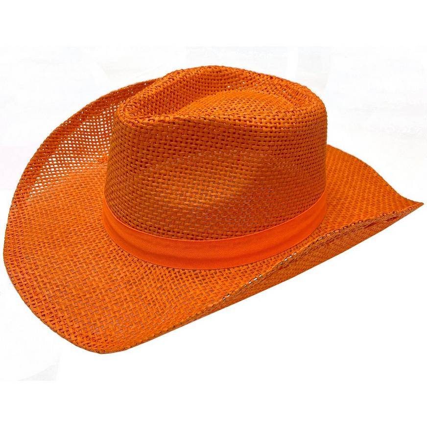 Party City Burlap Cowboy Hat (orange)