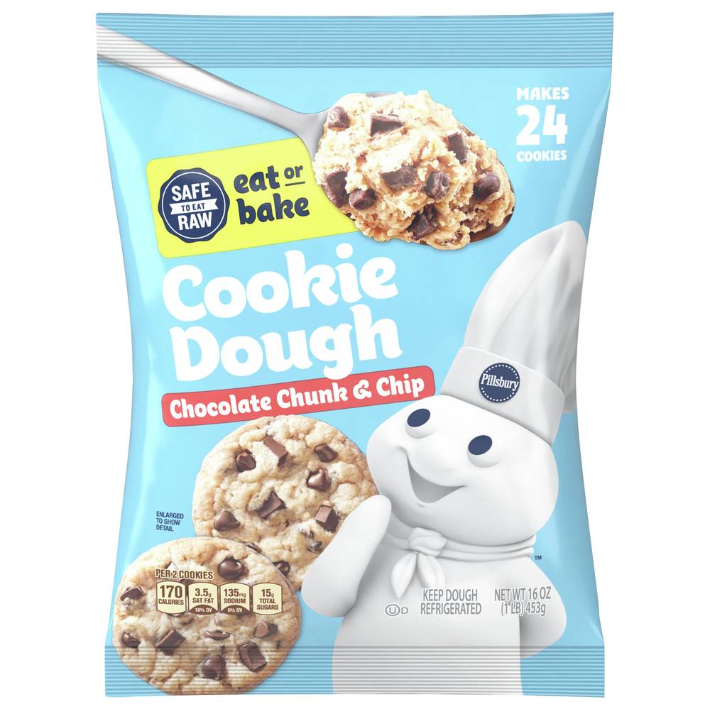 Pillsbury Chocolate Chunk and Chip Cookie Dough (16 oz, 24 ct)