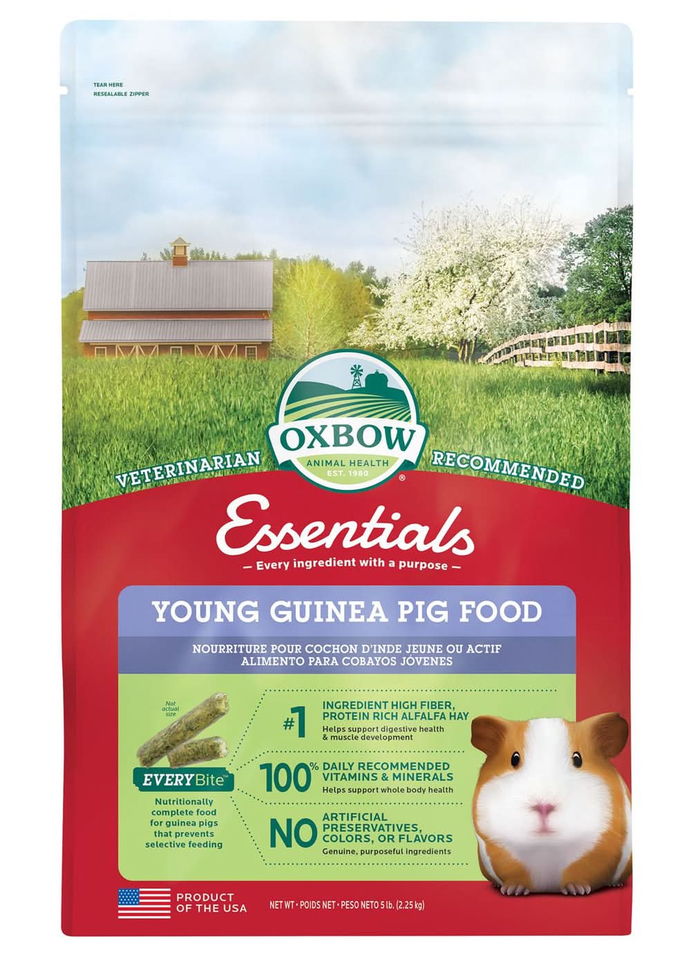 Oxbow Essentials Young Guinea Pig Food, 5 lb