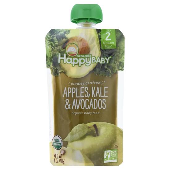 Happy Baby Stage 2 Organic Baby Food (apples-kale & avocados)