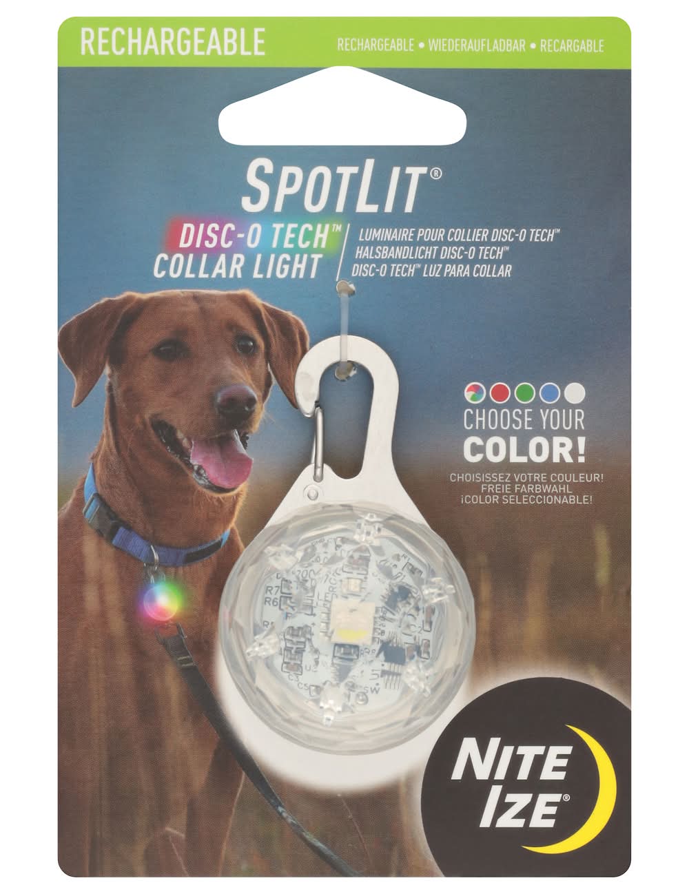Nite Ize Spotlit Rechargeable Disc-O Tech Dog Collar Light