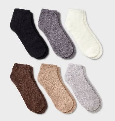 Cozy Low Cut Socks, Women, 4-19, Assorted (6 ct)