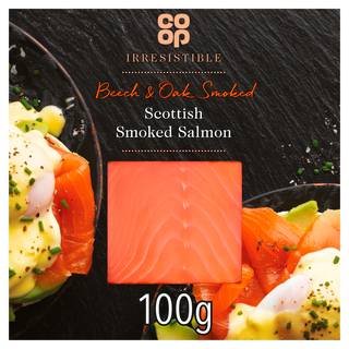 Co-op Irresistible Beech & Oak Smoked Scottish Smoked Salmon 100g