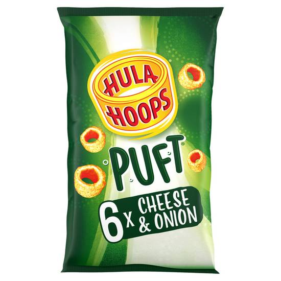 Hula Hoops Puft Cheese & Onion Flavour Wheat & Potato Rings 6 x 15g