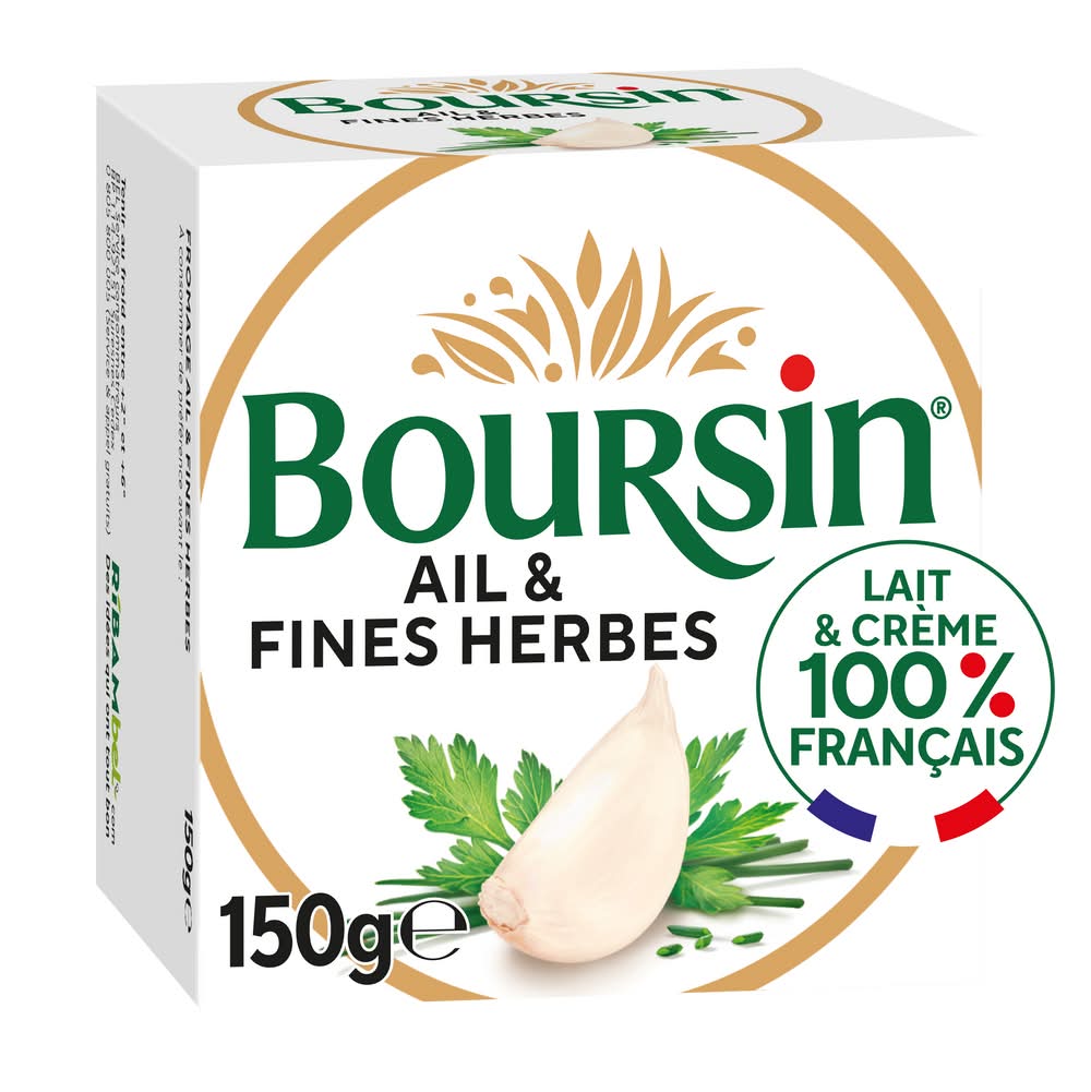 Boursin - Fromage à tartiner, ail & fines herbes (150g)