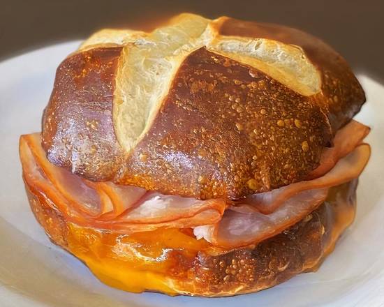 Turkey & Cheese Pretzel Bun Sandwich