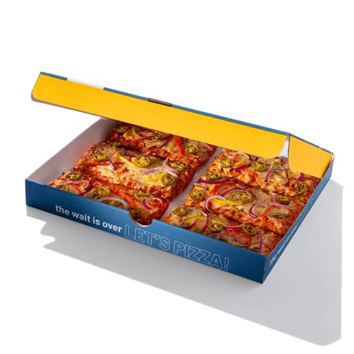 6 Slice Spicy Veg Pizza Box