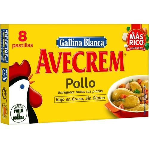 Caldo De Pollo Avecrem Gallina Blanca Pastillas 8Ud