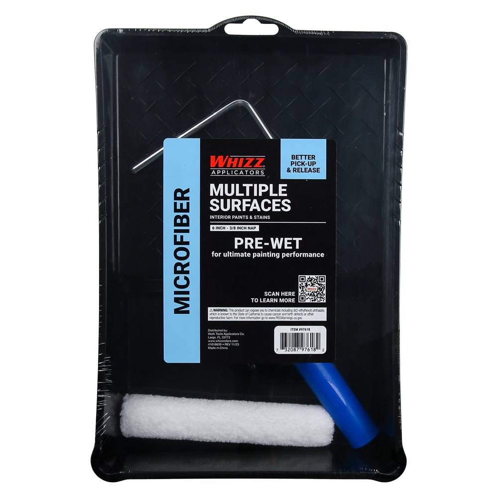 WHIZZ Interior Surfaces 3-Piece Microfiber Paint Roller Kit | 97618