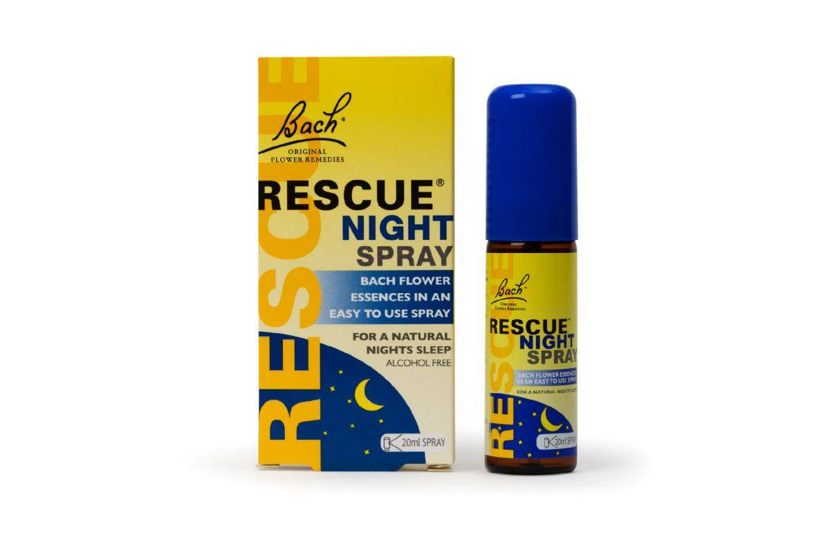 Bach Rescue Remedy Night Spray 20ml – Flower Essences for Natural Night's Sleep