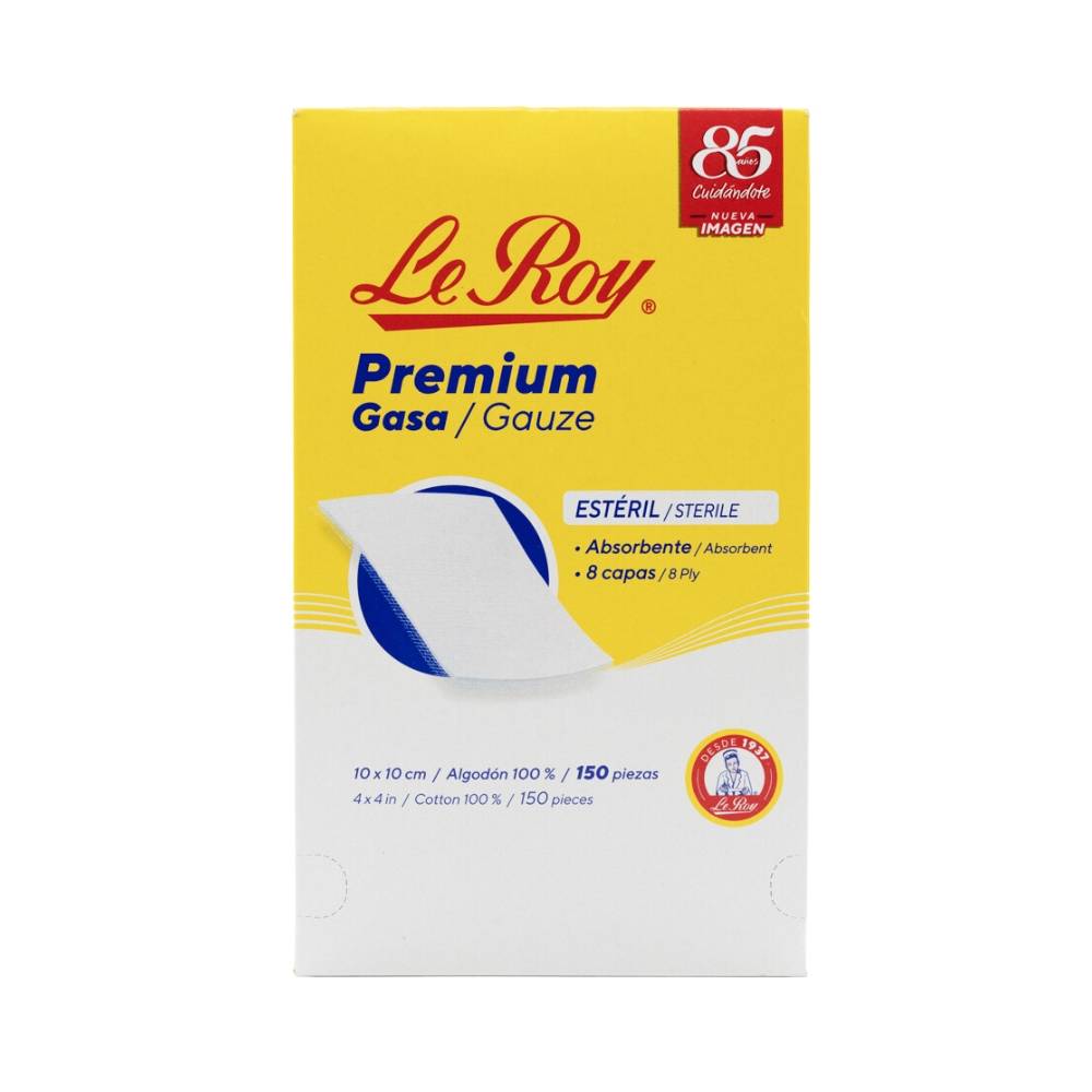 Leroy gasa estéril premium (caja 150 piezas)