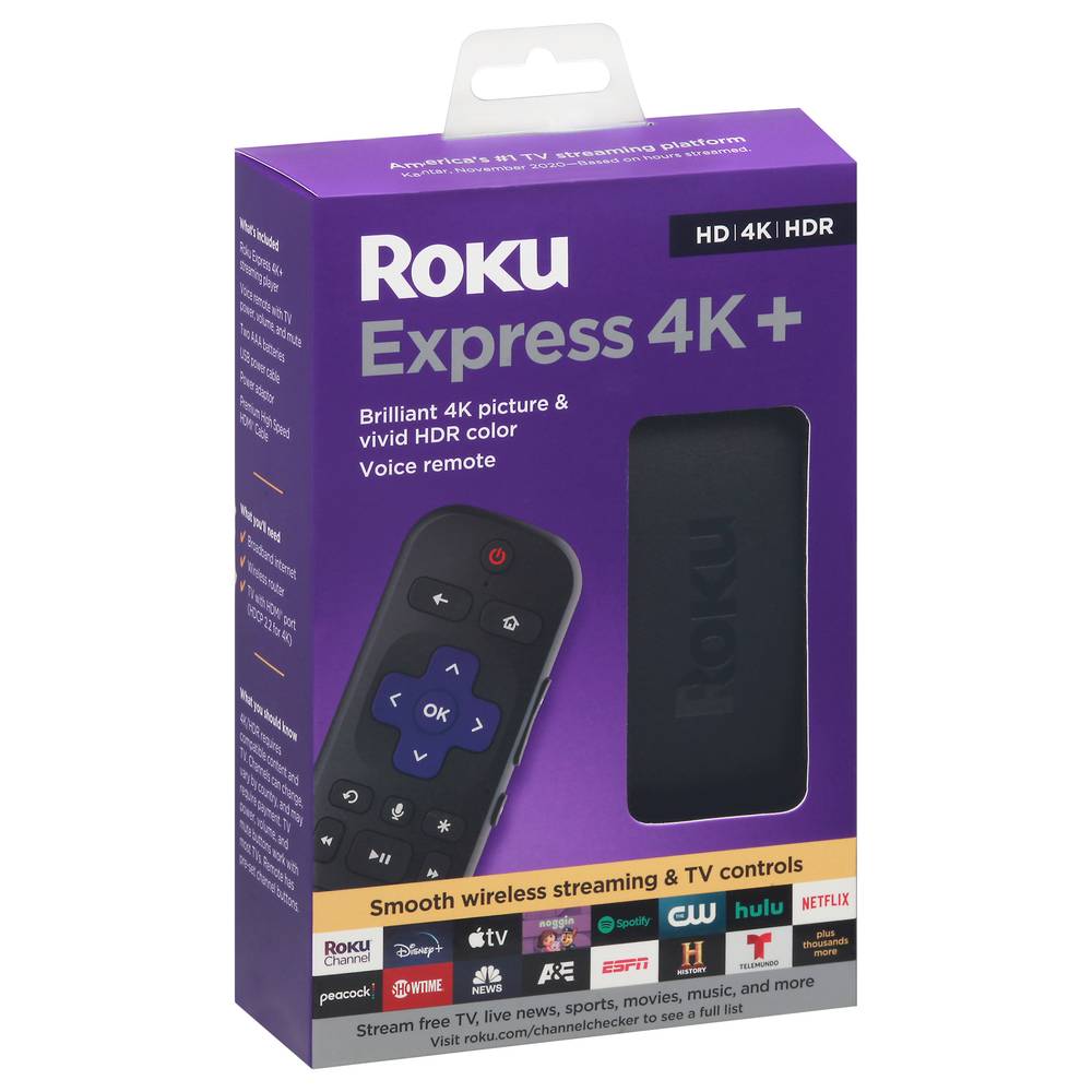 Roku Gin Hd/4K/Hdr Express 4k+ Streaming Player