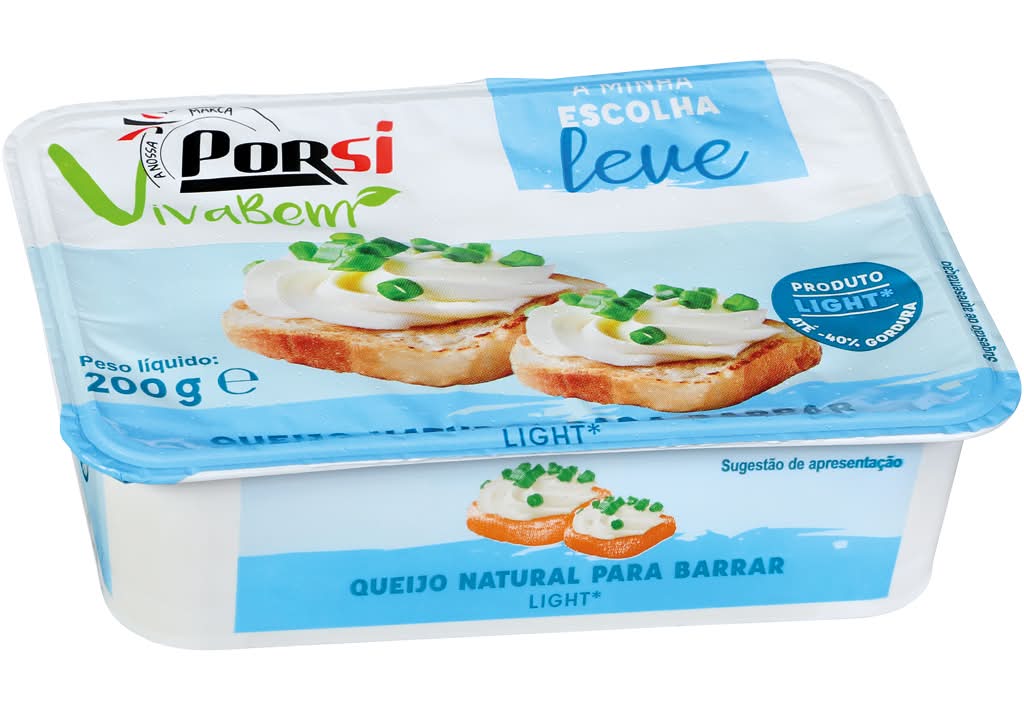 PorSi Viva Bem - Queijo para barrar light, embalagem de 200g
