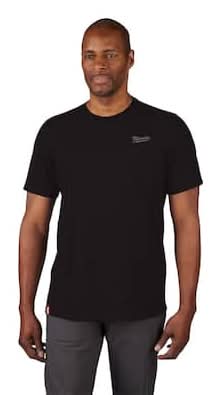 Milwaukee Men'S Large Black Cotton/Polyester Short-Sleeve Hybrid Work T-Shirt