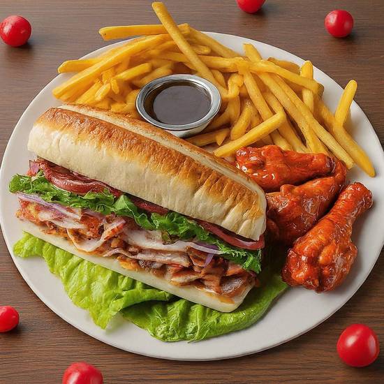 Fresh Club Sub & 5 Pc Wings Combo