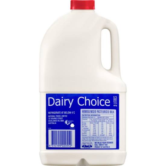 Dairy Choice Whole Fresh Milk 3L