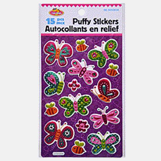 Stickah Puffy Stickers Assorted Colours (##)