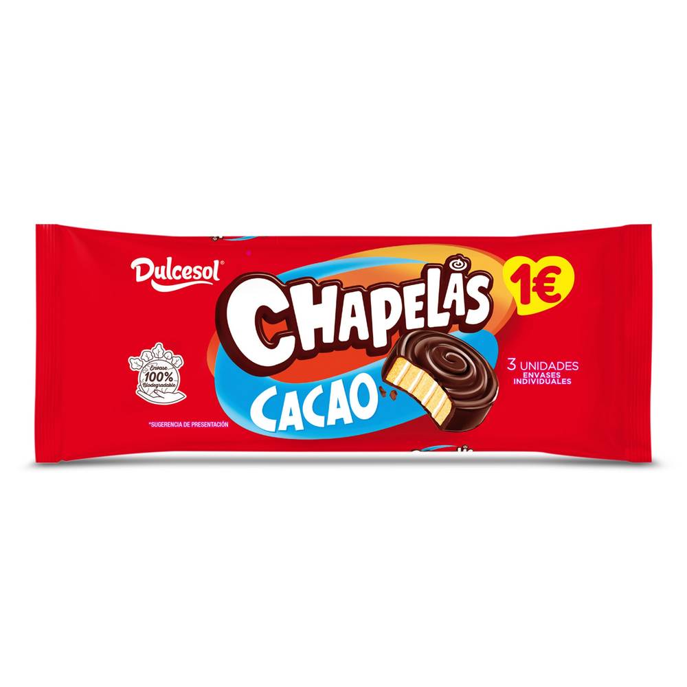 Chapelas De Cacao Dulcesol Bolsa 135 G