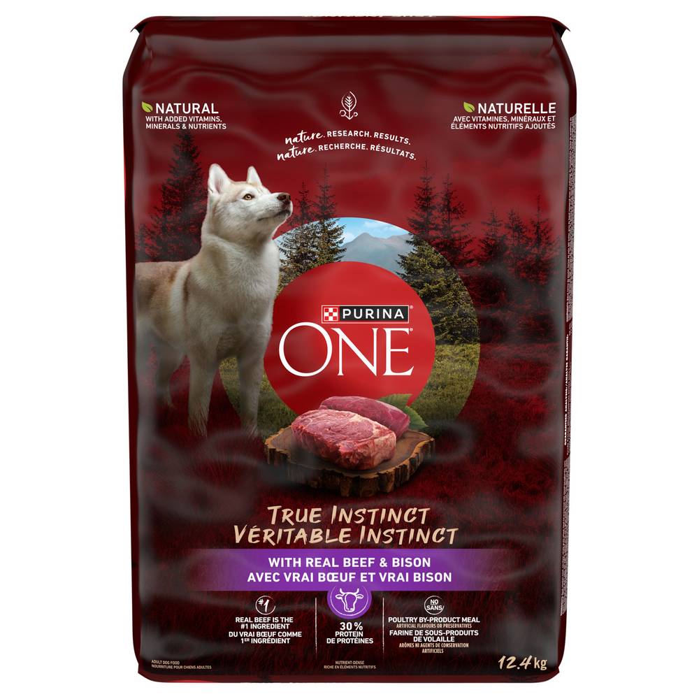 Purina One True Instinct Beef & Bison Dog Food (12.4 kg)