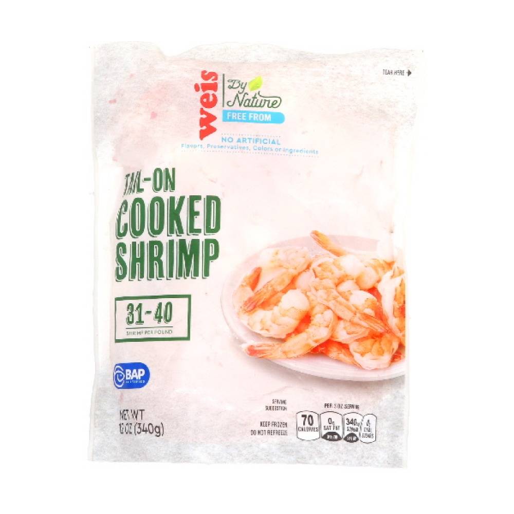 Weis Frozen Tail on Cooked Shrimp (12 oz)