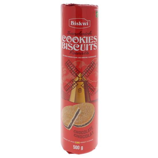 Biskwi Chocolate Sandwich Cookies (500g)