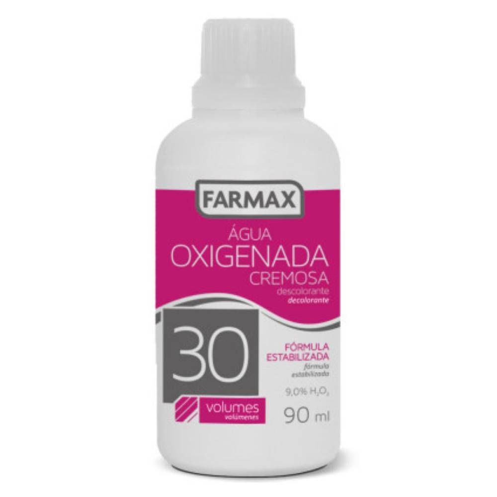 Farmax água oxigenada cremosa com glicerina 30 volumes (90ml)