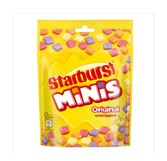 Starburst Assorted, Minis Original Sweets Pouch Bag (137g)