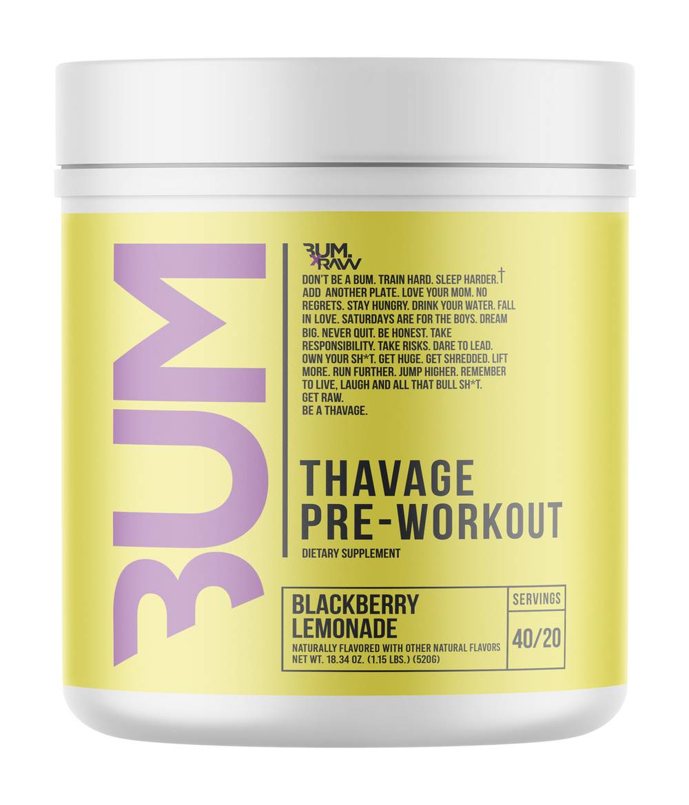 Thavage Pre-Workout - Blackberry Lemonade (40 Servings) (1 Unit(s))