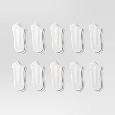 Dealworthy Low Cut Socks, Women, 4-10, White (10 ct)