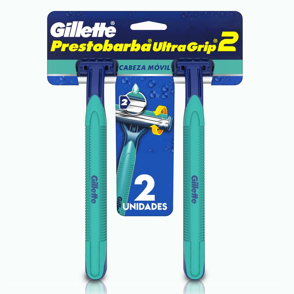 Gillette · Rastrillo desechable prestobarba ultragrip (2 un)