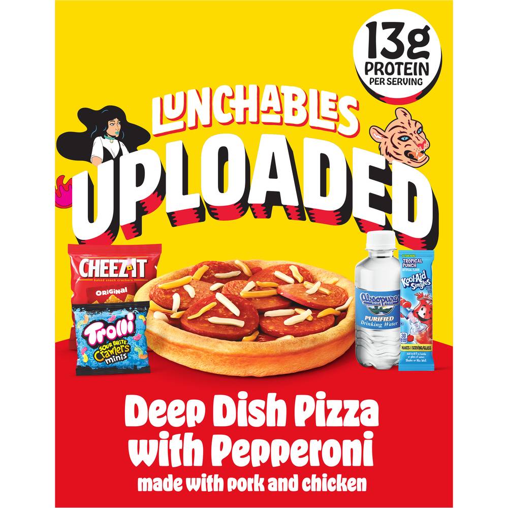Lunchables Pepperoni Deep Dish Pizza With Pepperoni (pork - chicken-pepperoni )