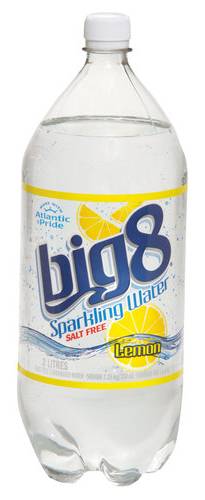 Big 8 Eau Gazéifiée Citron Lime 2 L / Big 8 Sparkling Water Lemon 2 L (bottle)